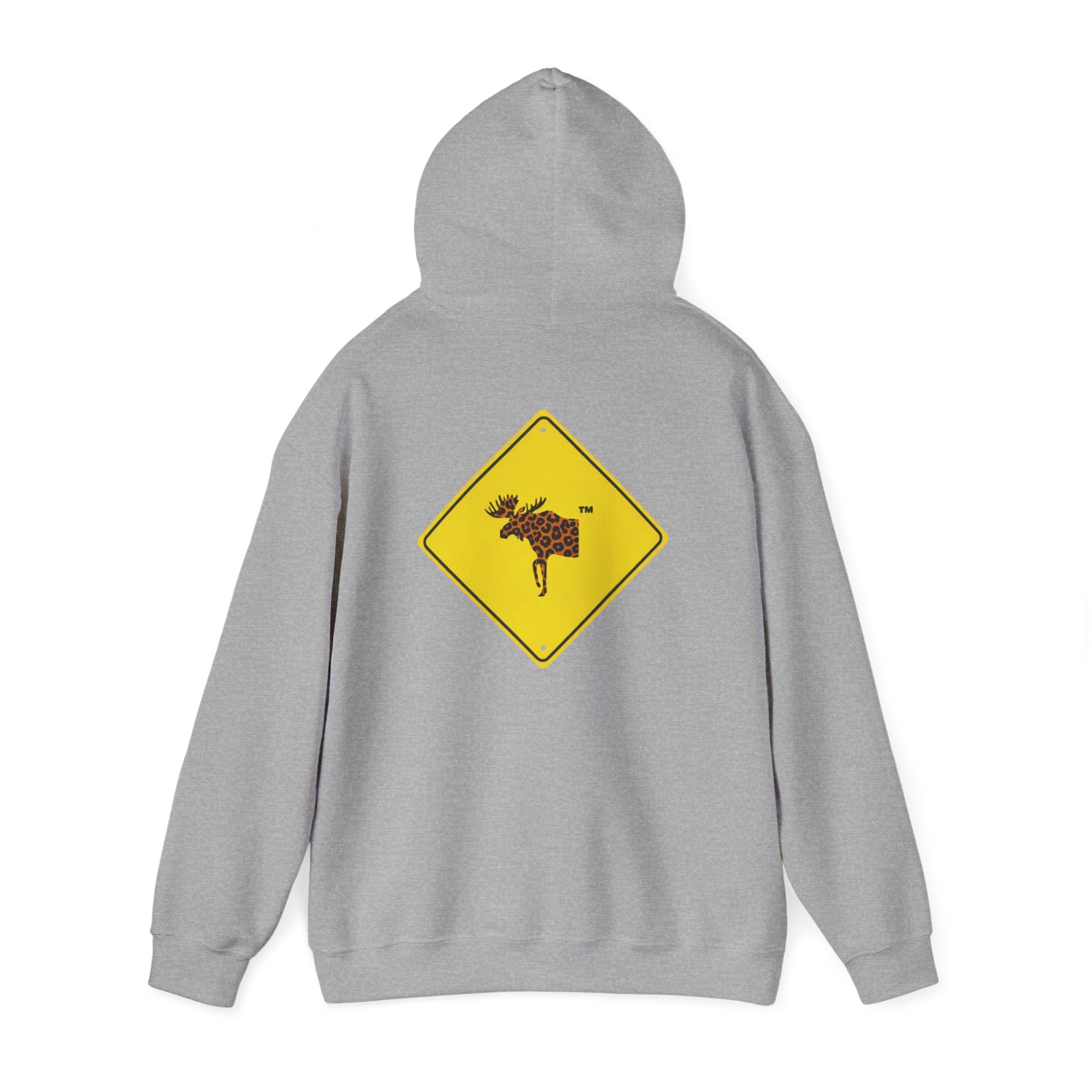 ronnymoose - leopard print crossing sign hoodie