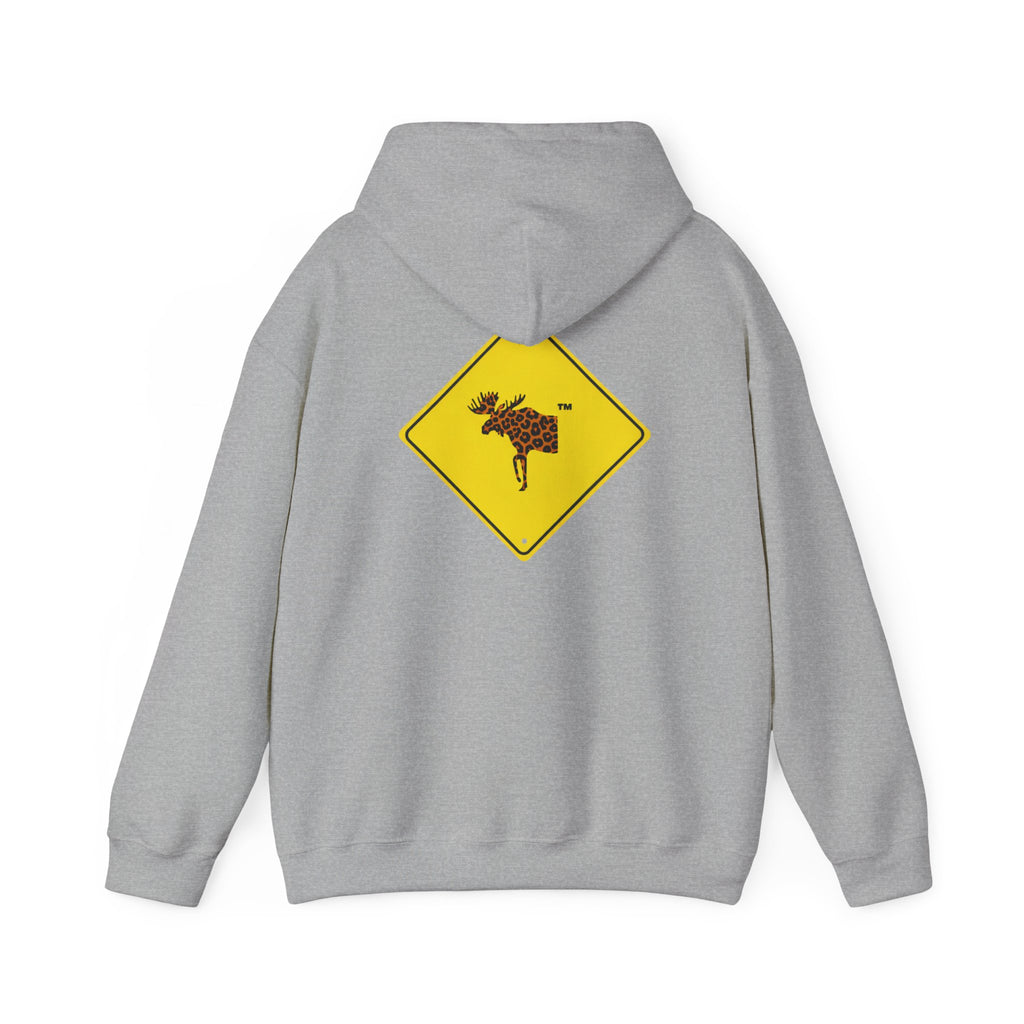 ronnymoose - leopard print crossing sign hoodie