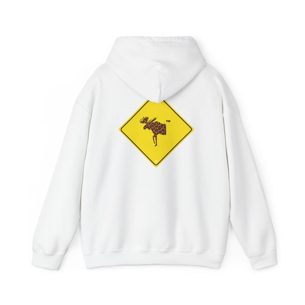 ronnymoose - leopard print crossing sign hoodie