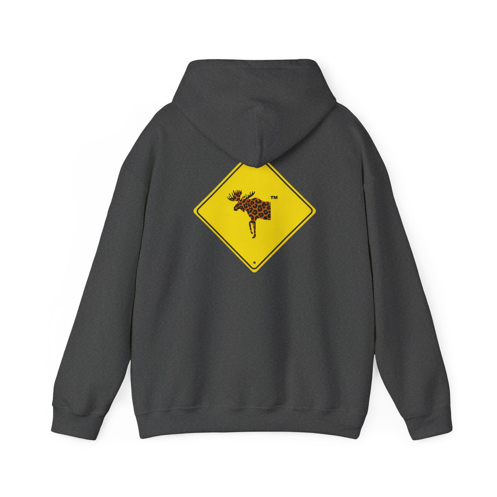 ronnymoose - leopard print crossing sign hoodie