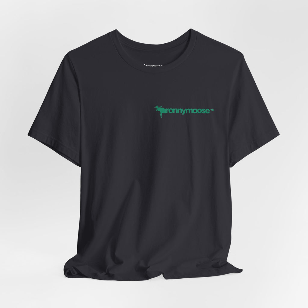 ronnymoose green logo tee