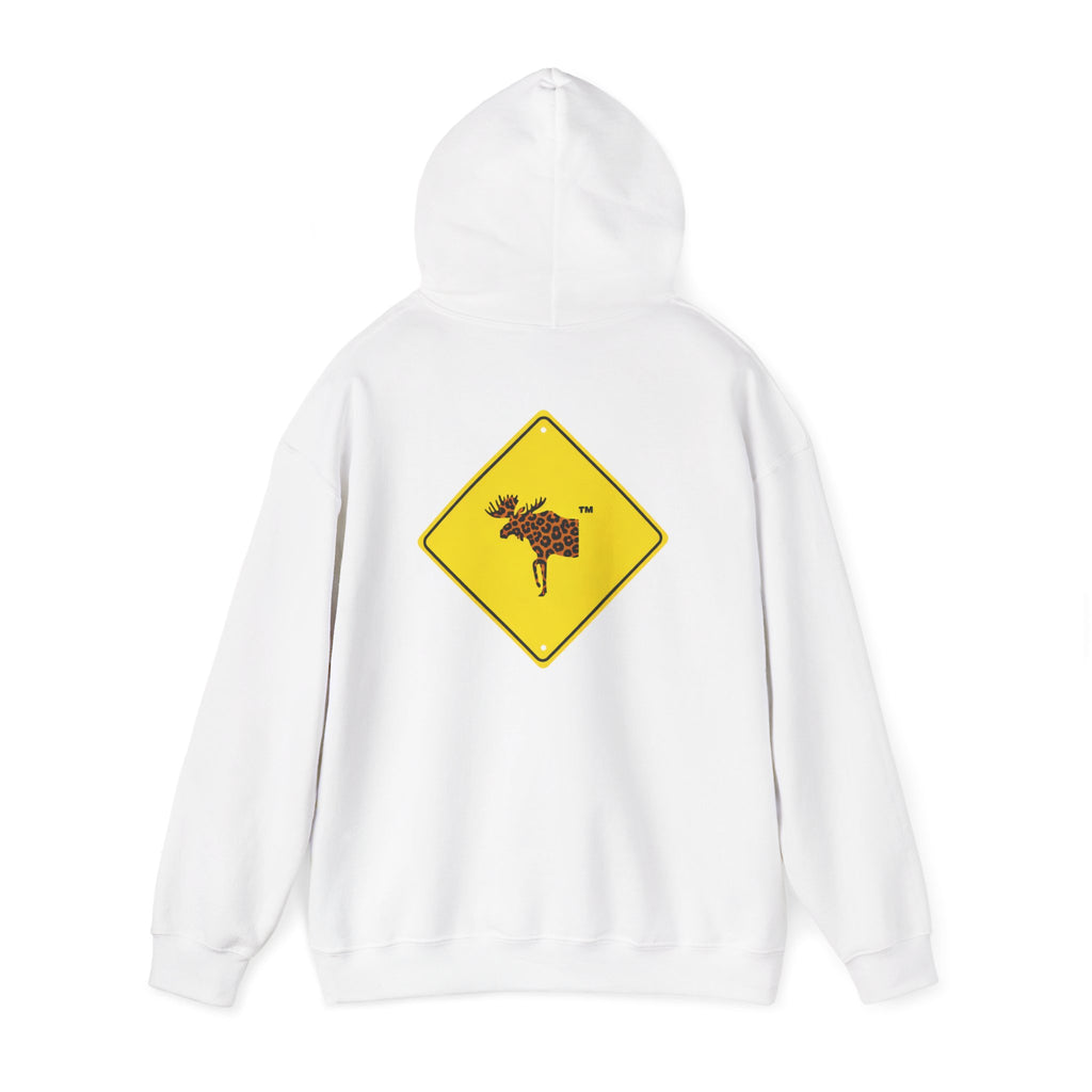 ronnymoose - leopard print crossing sign hoodie