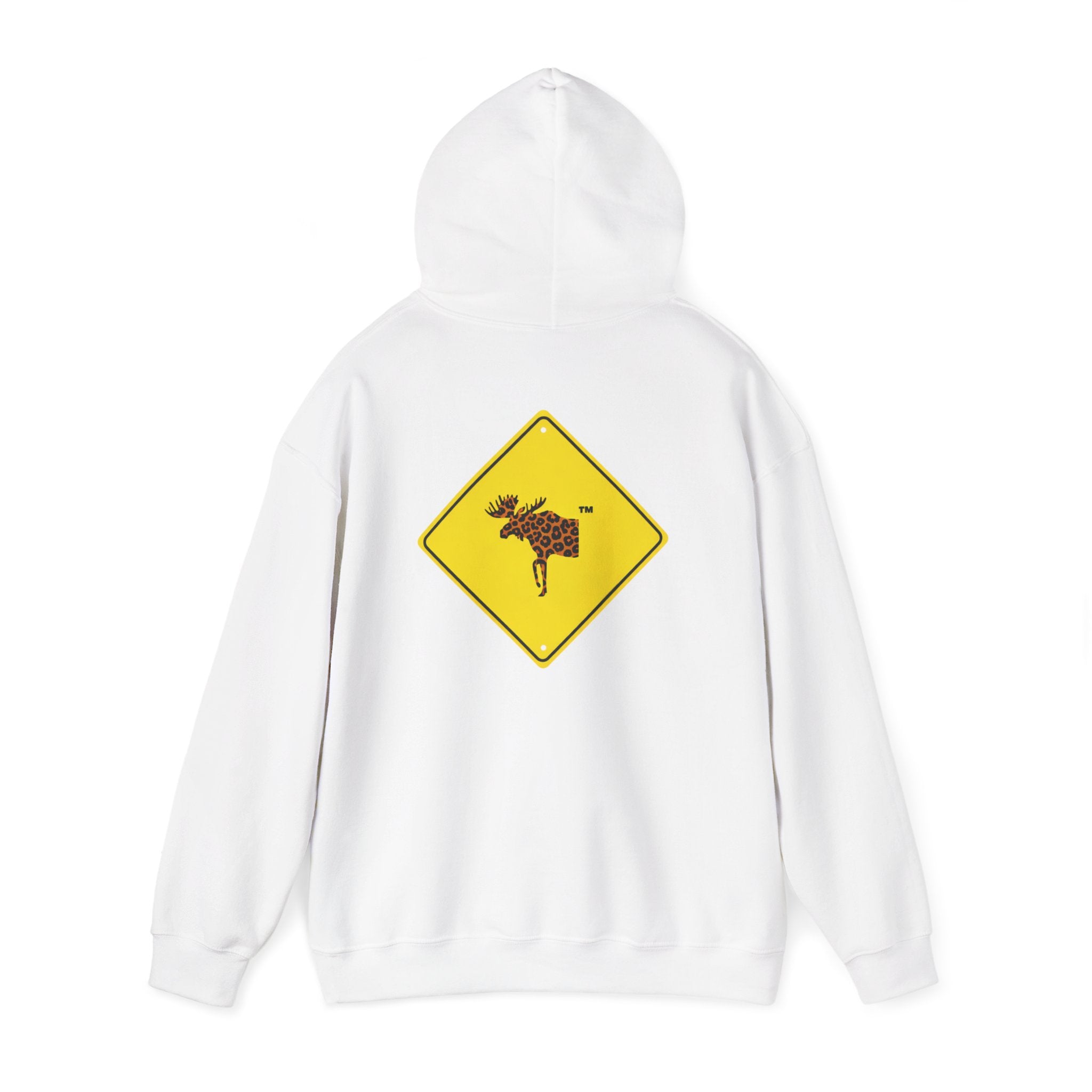 ronnymoose - leopard print crossing sign hoodie