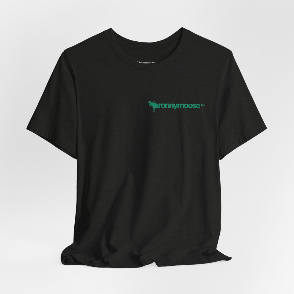 ronnymoose green logo tee