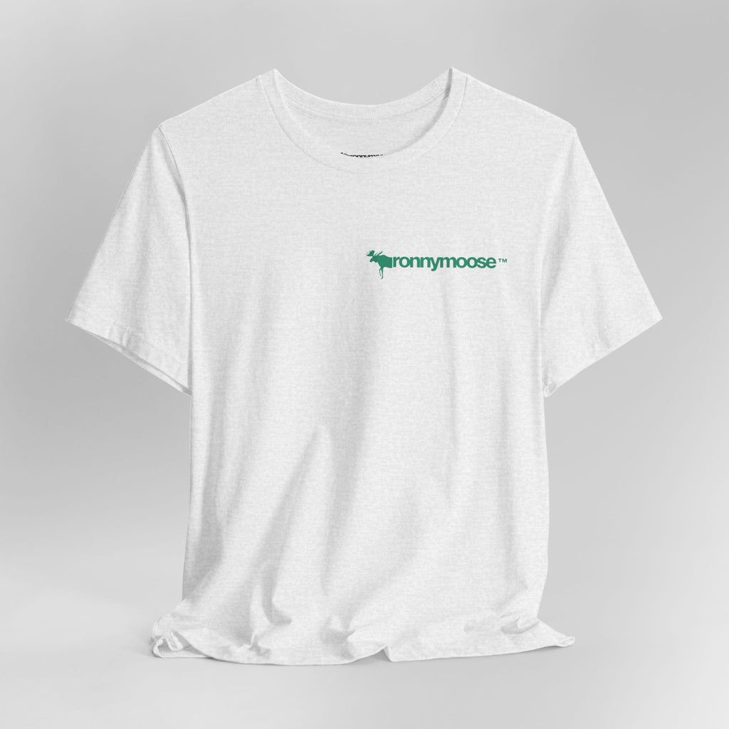 ronnymoose green logo tee