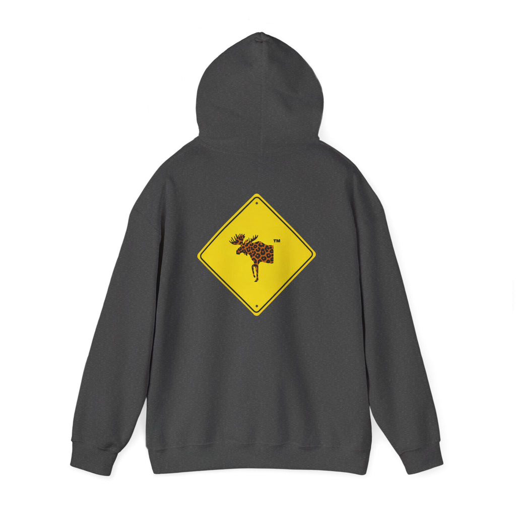 ronnymoose - leopard print crossing sign hoodie