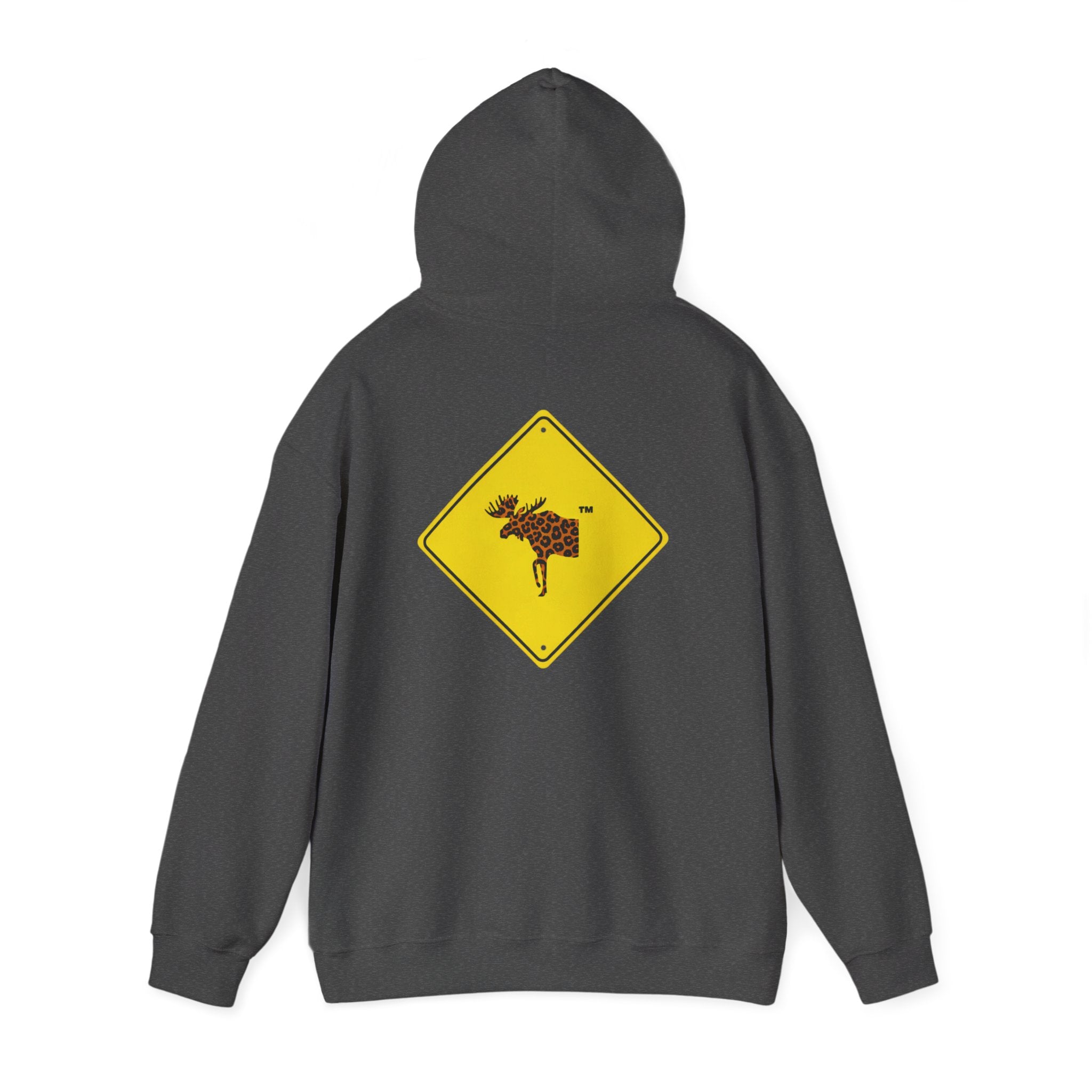 ronnymoose - leopard print crossing sign hoodie