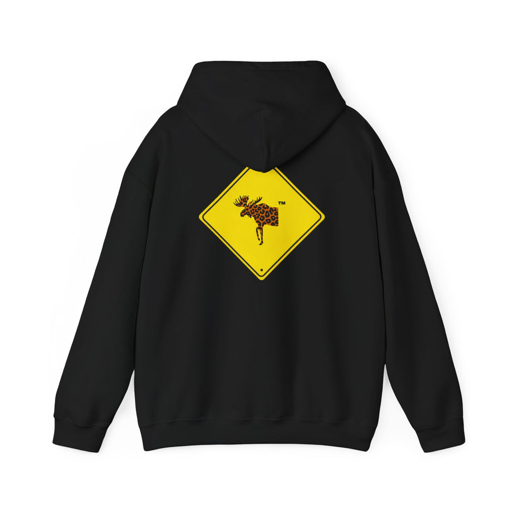 ronnymoose - leopard print crossing sign hoodie